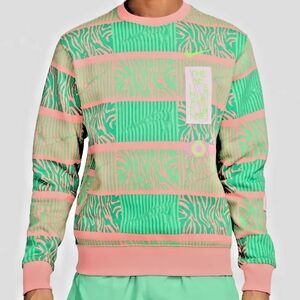 Nike Pink and Green Patterned Sweatshirt